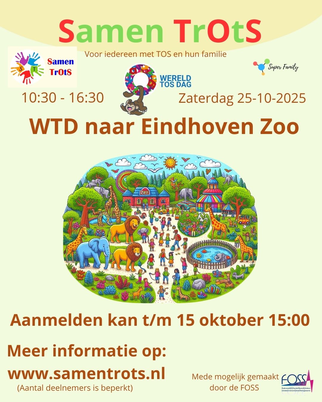 aanmelding Samen TrOtS WTD 25 Zoo Eindhoven is gesloten